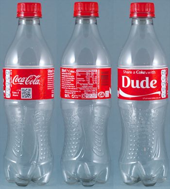 Inglaterra - Coca-Cola classic nome (Dude) 500ml
