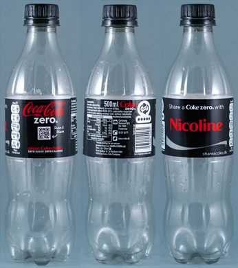 Dinamarca - Coca-Cola zero nome (Nicole) 500ml