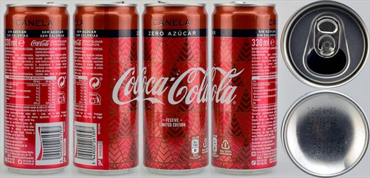 Espanha - Coca-Cola zero canela festive limited edition 330ml 2019