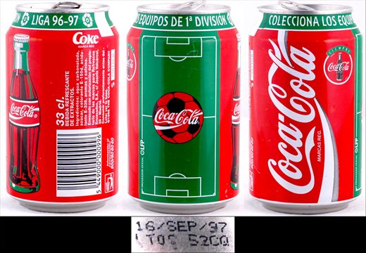 Espanha - Coca-Cola Classic Equipos de 1ra. Div. Liga 96-97 330ml 1997-09-16 1