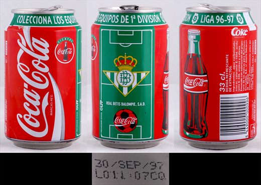 Espanha - Coca-Cola Classic Equipos de 1ra. Div. Liga 96-97 330ml 1997-09-30 1