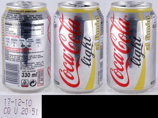 Espanha - Coca-Cola light al limon 330ml 2010-12-17