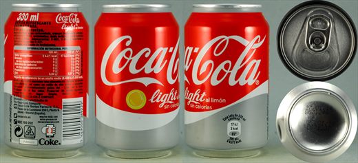 Espanha - Coca-Cola light al limon 330ml 2016-01-27