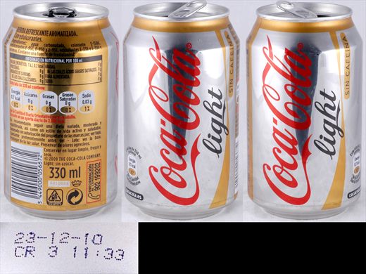 Espanha - Coca-Cola Light sin Cafeina 330ml 2010-12-23