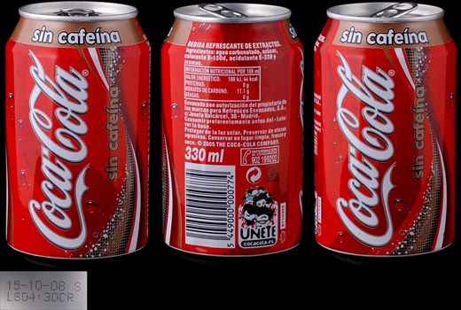 Espanha - Coca-Cola sin cafeina 330ml 2008-10