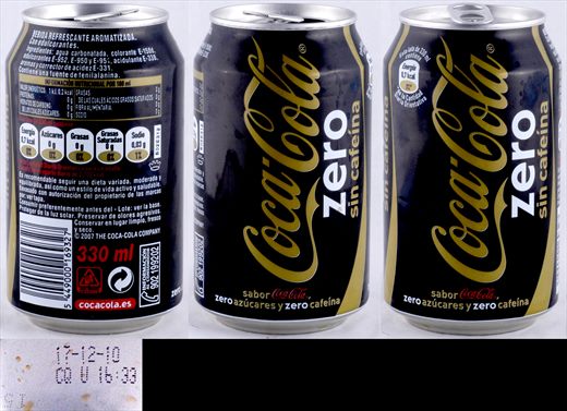 Espanha - Coca-Cola Zero sin cafeina 330ml 2010-12-17
