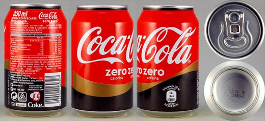 Espanha - Coca-Cola zero sin cafeina 330ml 2016-04-01