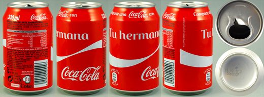 Espanha - Coca-Cola parentesco classic (Tu hermana) 330ml - 2017-10-11
