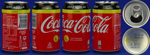 Espanha - Coca-Cola Zero limon 330ml 2020