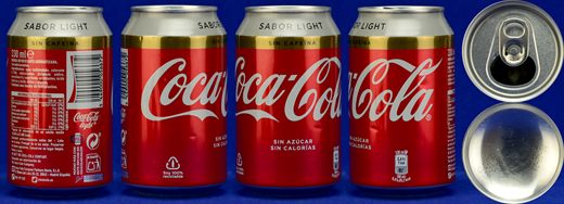 Espanha - Coca-Cola Light sin cafeina 330ml 2020