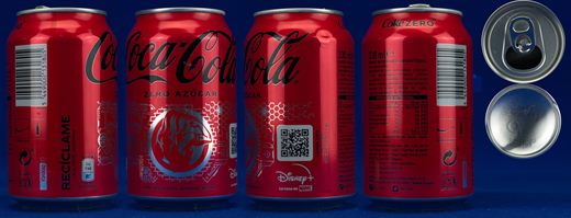 Espanha - Cocal-Cola zero acucar Marvel 330cl 2023