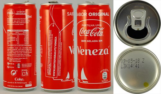 Portugal - Coca-Cola ferias Classic alta (Veneza) 330ml 2018