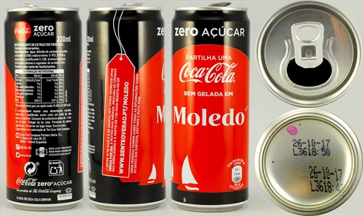 Portugal - Coca-Cola ferias zero alta (Moledo) 330ml 2017