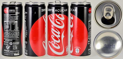 Portugal - Coca-Cola Zero alta 330ml 2018