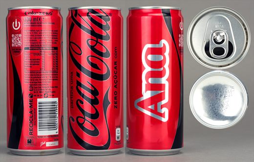 Portugal - Coca-Cola Zero nome (Ana) 330ml 2025