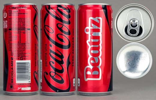 Portugal - Coca-Cola Zero nome (Beatriz) 330ml 2025