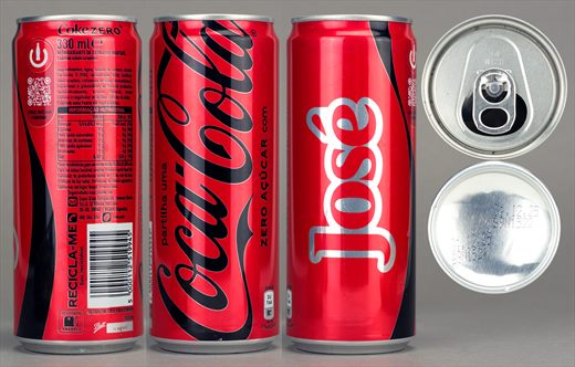 Portugal - Coca-Cola Zero nome (Jose) 330ml 2025