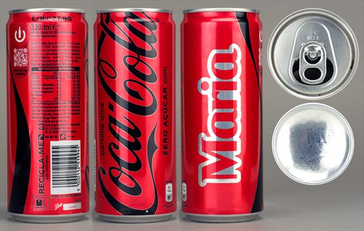Portugal - Coca-Cola Zero nome (Maria) 330ml 2025