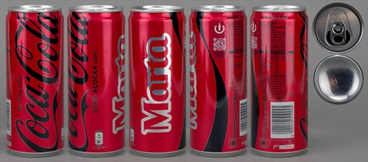 Portugal - Coca-Cola Zero nome (Marta) 330ml 2025