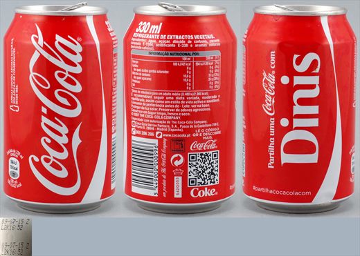 Portugal - Coca-Cola nome classic (Dinis) 330ml - 2015-07-09