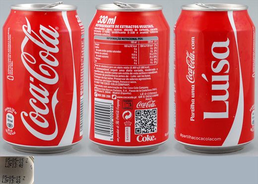 Portugal - Coca-Cola nome classic (Luisa) 330ml - 2015-05-05