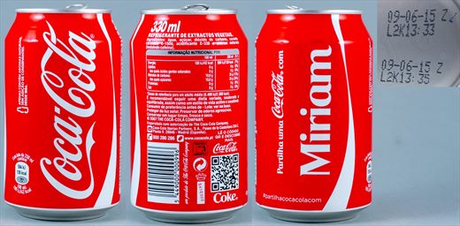 Portugal - Coca-Cola nome classic (Miriam) 330ml - 2015-06-09
