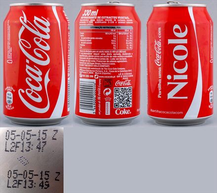 Portugal - Coca-Cola nome classic (Nicole) 330ml - 2015-05-05