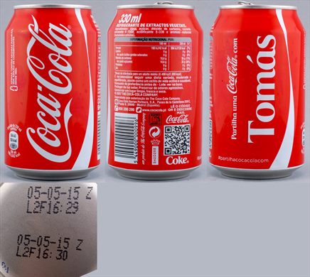 Portugal - Coca-Cola nome classic (Tomas) 330ml - 2015-05-05