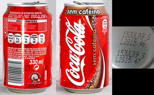 Portugal - Coca-Cola sem cafeina 330ml 2009-07