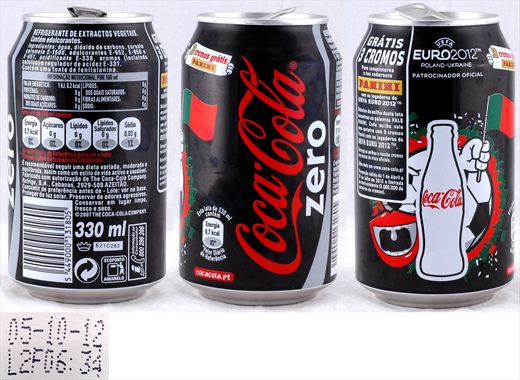 Portugal - Coca-Cola Zero Euro 2012 330ml - 2012-10-05