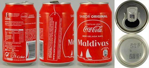 Portugal - Coca-Cola ferias Classic (Maldivas) 330ml 2018