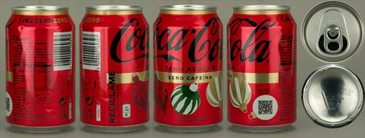 Portugal - Coca-Cola Zero acucar e cafeina Natal recicla-me 330ml 2024