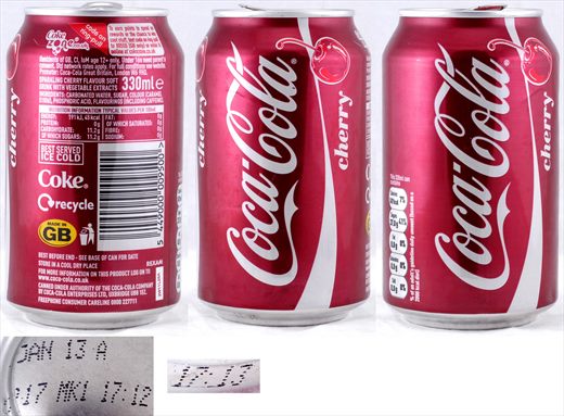 Reino Unido - Coca-Cola Cherry 330ml 2013-01