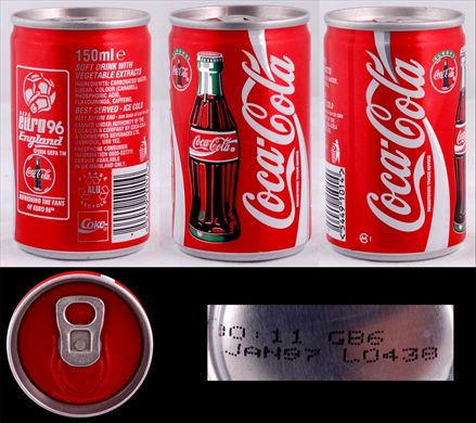 Reino Unido - Coca-Cola Classic Euro96 150ml 1997