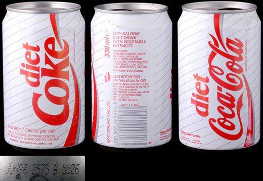 Reino Unido - Coca-Cola Diet 330ml 1988-06