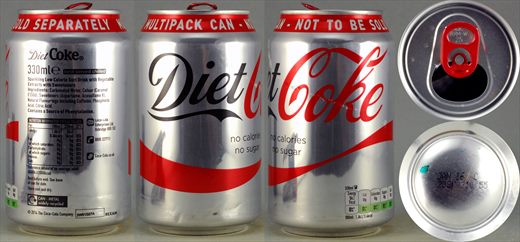 Reino Unido - Coca-Cola Diet Coke 330ml - 2016-01