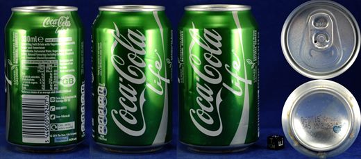 Reino Unido - Coca-Cola Life 330ml 2015-12