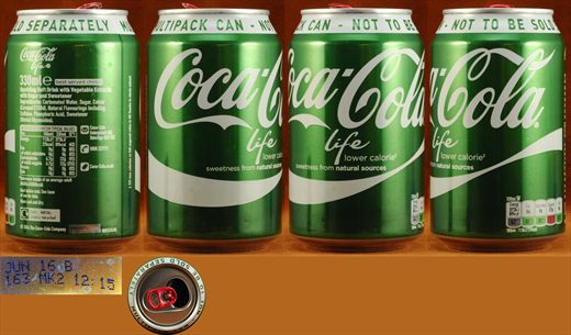 Reino Unido - Coca-Cola Life 330ml 2016-06