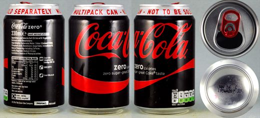 Reino Unido - Coca-Cola Zero 330ml 2016-01