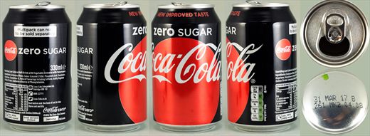 Reino Unido - Coca-Cola Zero 330ml 2017-03-31