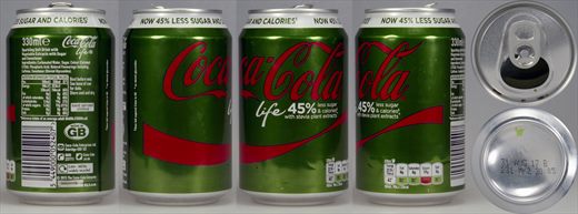 Reino Unido - Coca-Cola Life 330ml 2017-08-31