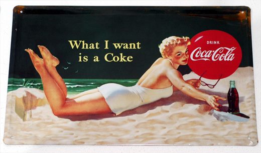 Coca-Cola - Cartaz metalico H