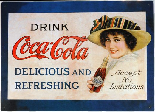 Coca-Cola - Cartaz metalico H