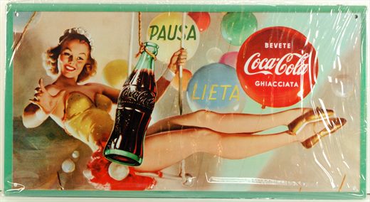 Coca-Cola - Cartaz metalico H