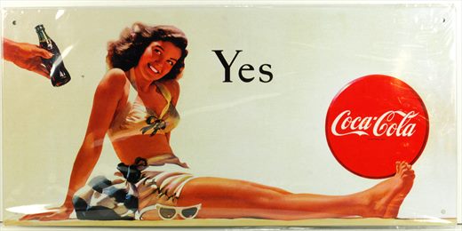 Coca-Cola - Cartaz metalico H