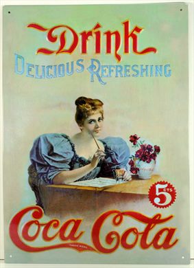 Coca-Cola - Cartaz metalico V