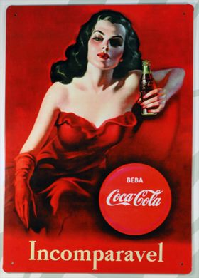 Coca-Cola - Cartaz metalico V