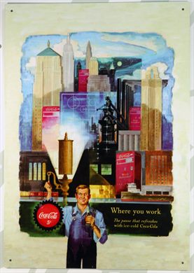 Coca-Cola - Cartaz metalico V