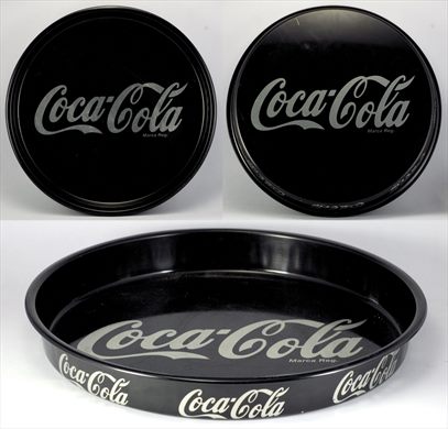 Coca-Cola - Bandeja redonda preta