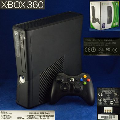 XBOX 360 Slim matte black 4GB model 1439